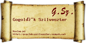 Gogolák Szilveszter névjegykártya