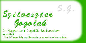 szilveszter gogolak business card